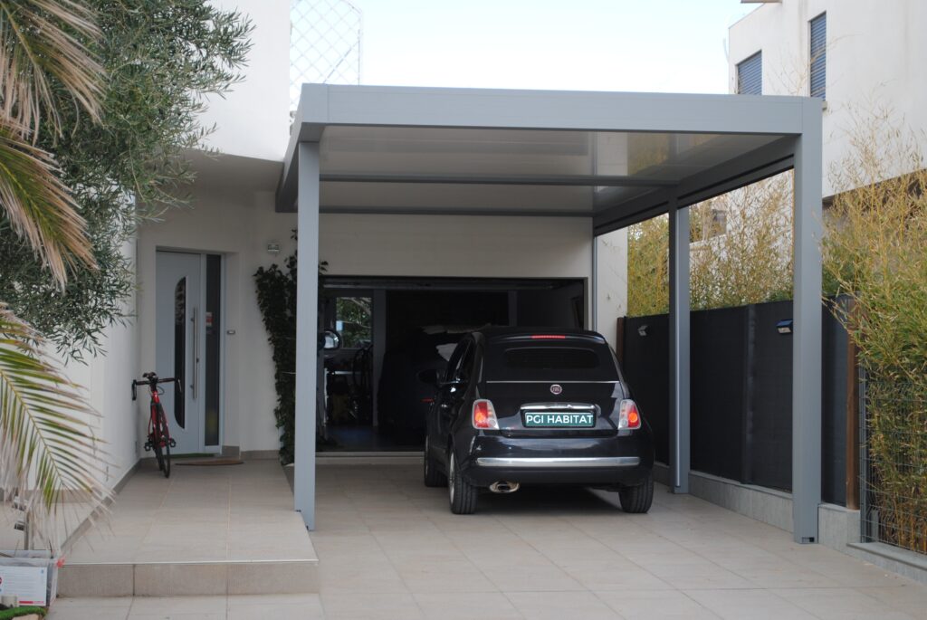 abri de voiture simple en aluminium