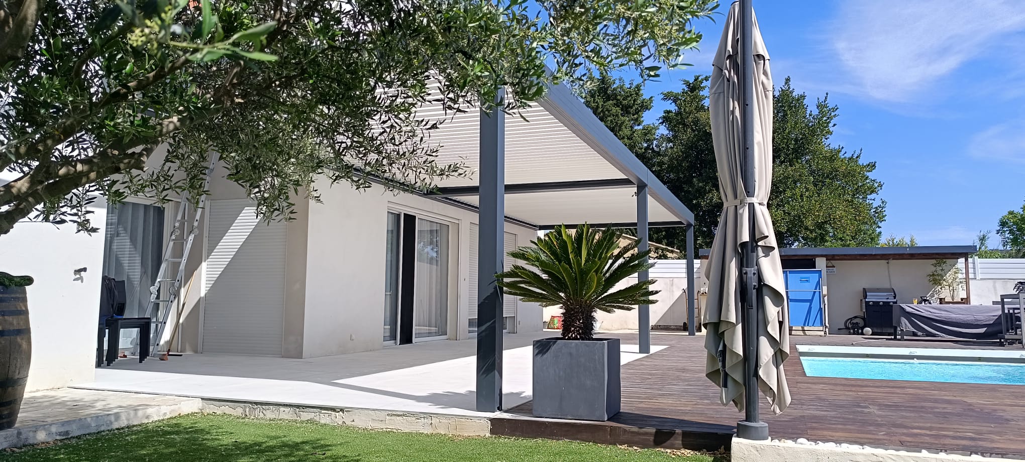 double pergola aluminium